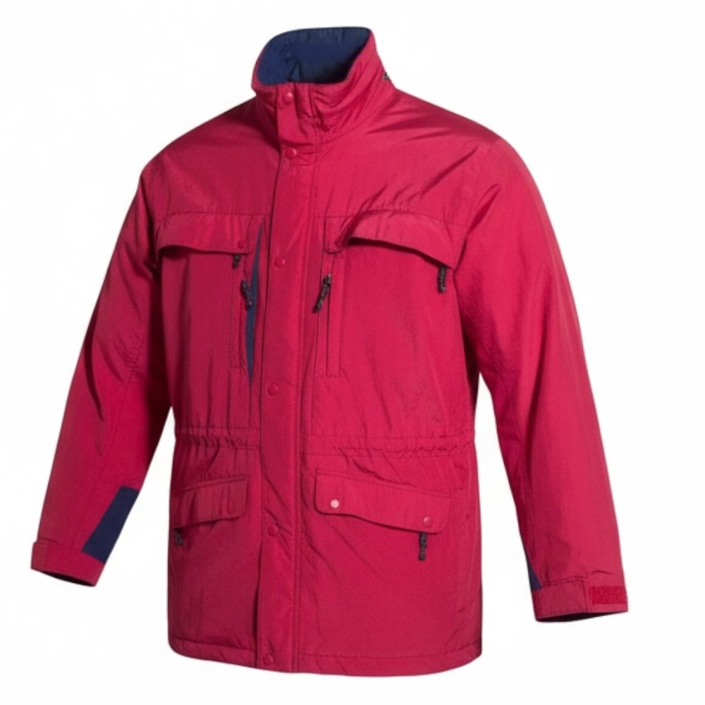 🧥 Vintage L.L. Bean Red Parka Jacket XL Tall Made in Korea 90s Ski Outdoor Retro